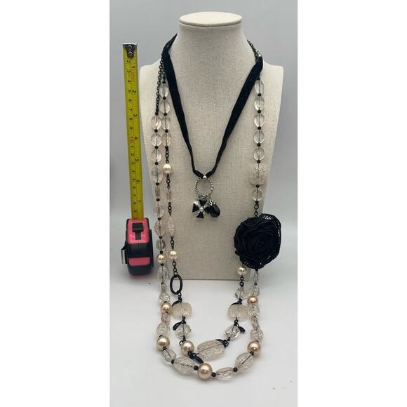 Lot Of 2 Whimsygoth Fairygoth Goth Steampunk Emo Necklaces - Picture 3 of 5